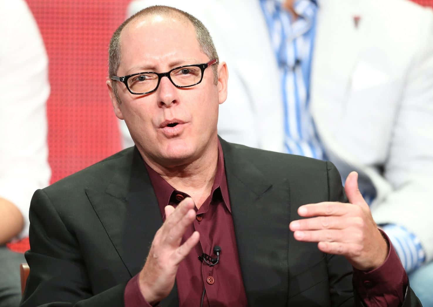 James Spader, dark suit, glasses, HD Desktop Wallpaper