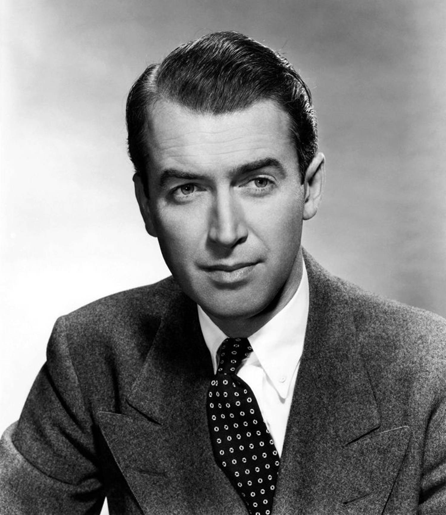 James Stewart, monochrome, black and white portrait, HD Phone Wallpaper