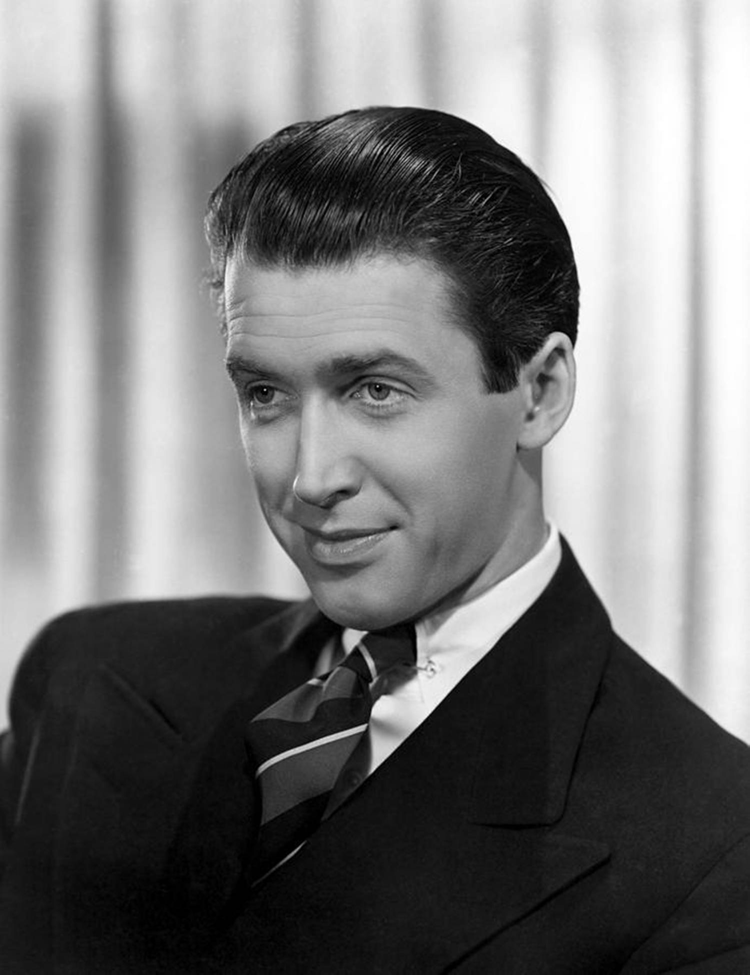 James Stewart, black and white portrait, sharply dressed, Full HD Phone Wallpaper