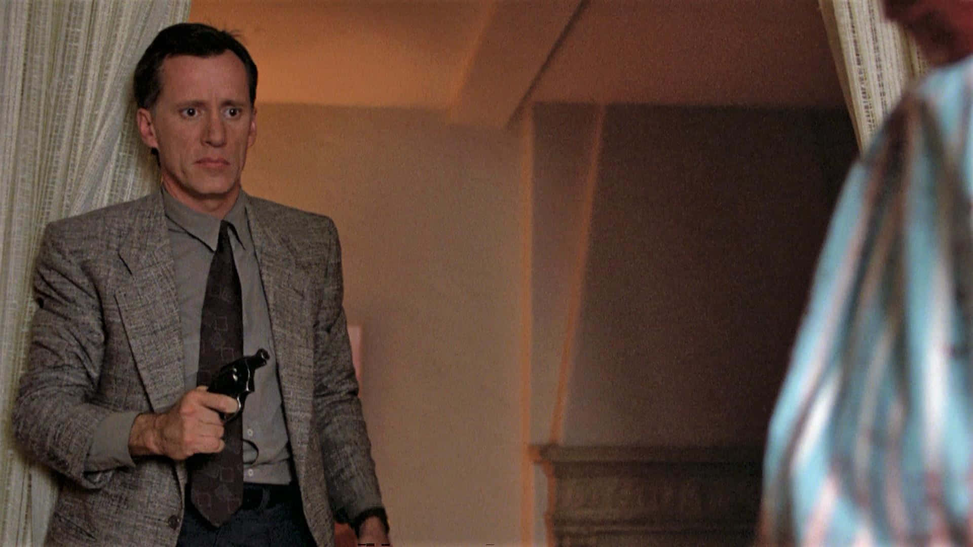 James Woods, gray suit, gun, Full HD Desktop Wallpaper