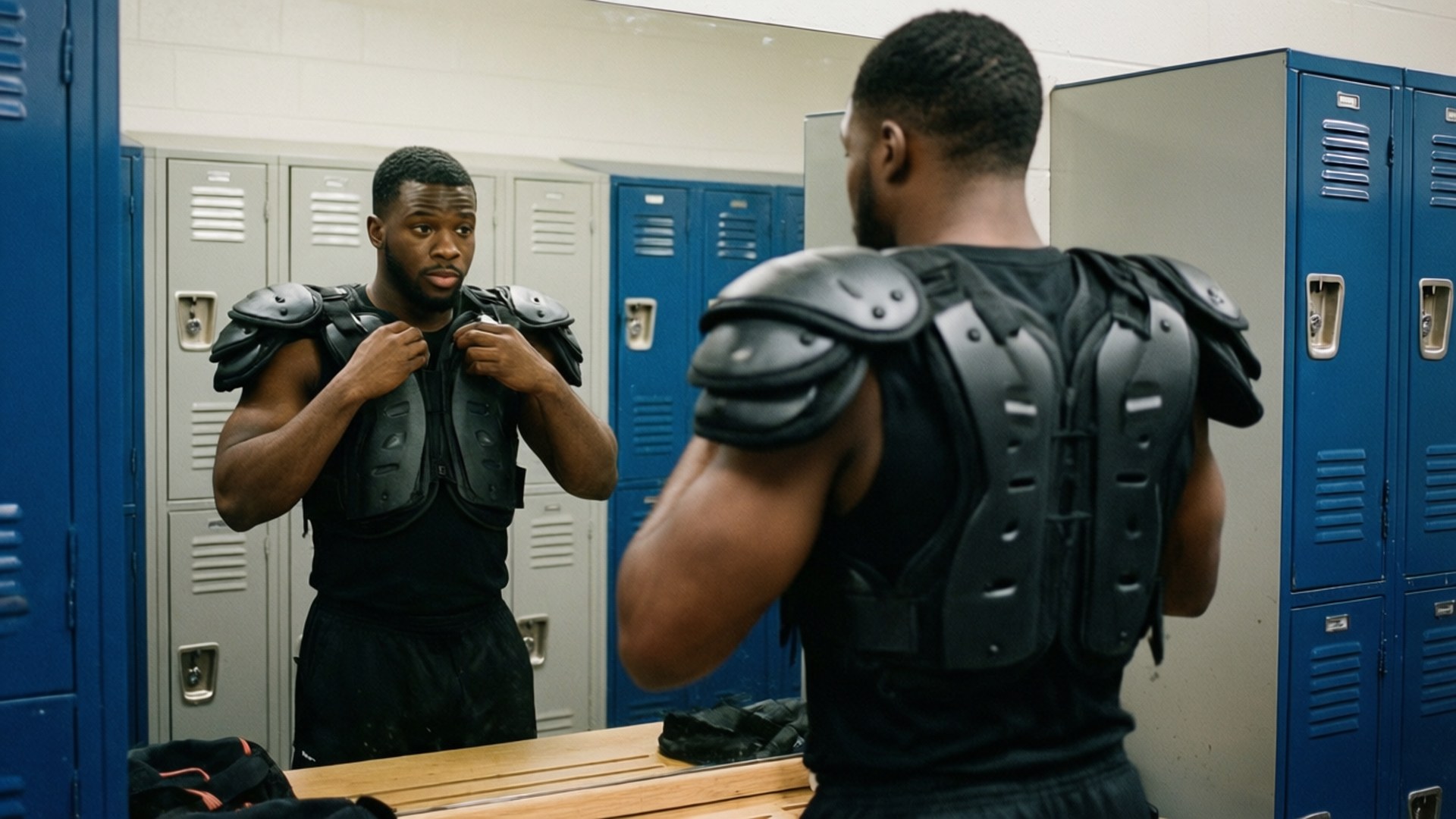 Jameson Williams, locker room, game, Full HD Desktop Wallpaper
