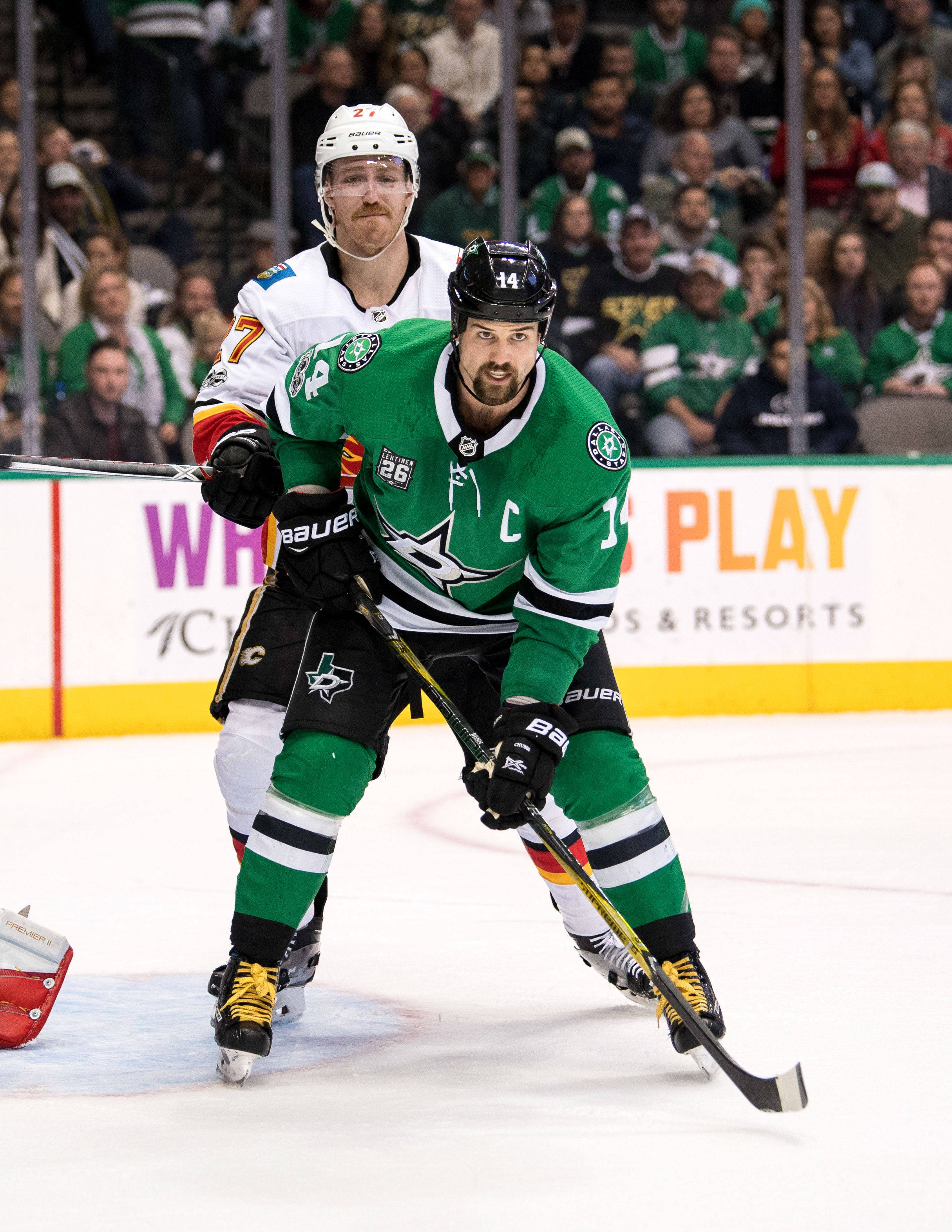 Jamie Benn, hockey players, puck control, 2K Phone Wallpaper