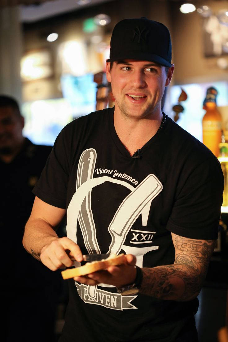 Jamie Benn, baseball cap, tattoos, SD Phone Wallpaper