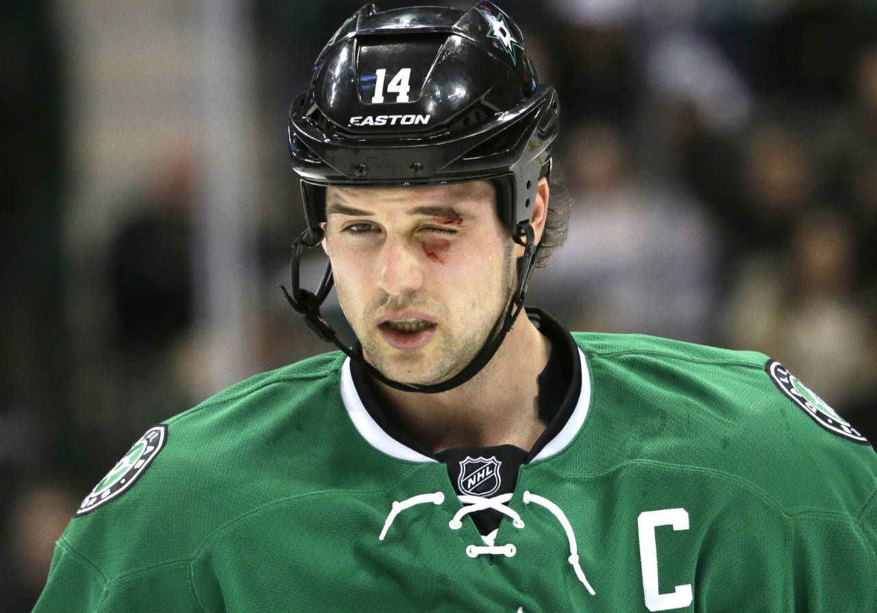 Jamie Benn, green jersey, number 14, HD Desktop Wallpaper