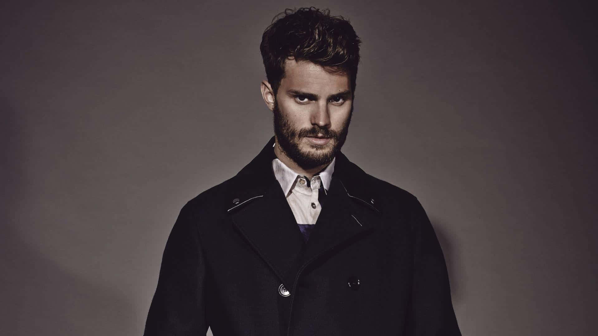 Jamie dornan, ocean, dark coat, Full HD Desktop Wallpaper