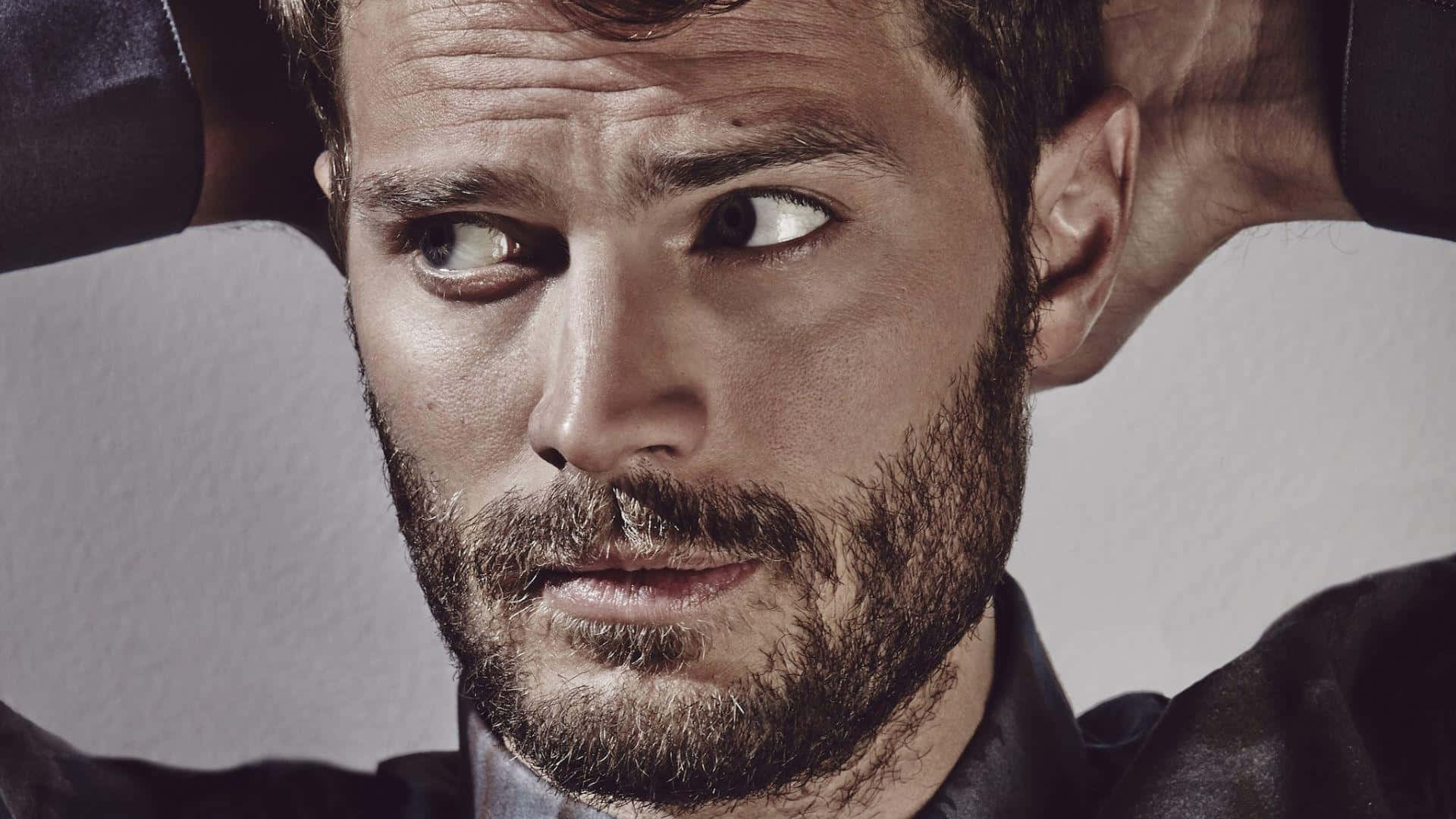 Jamie Dornan, bearded man, intense eyes, Full HD Desktop Wallpaper