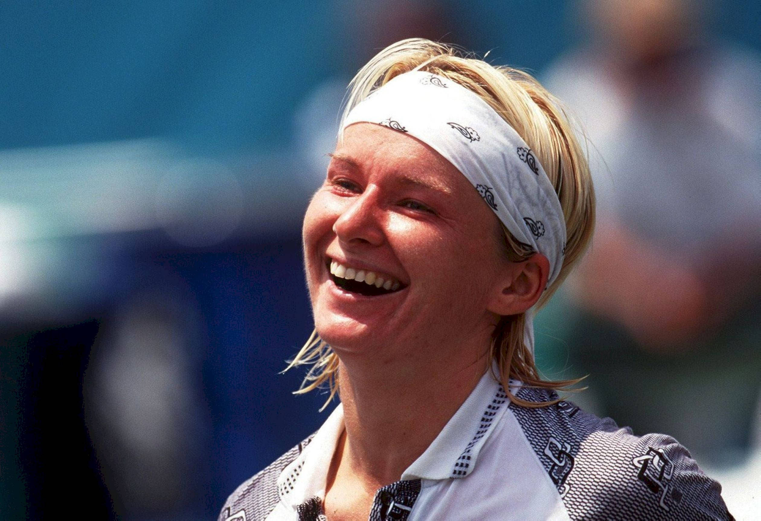 Jana Novotna, blonde tennis player, white headband, Full HD Desktop Wallpaper