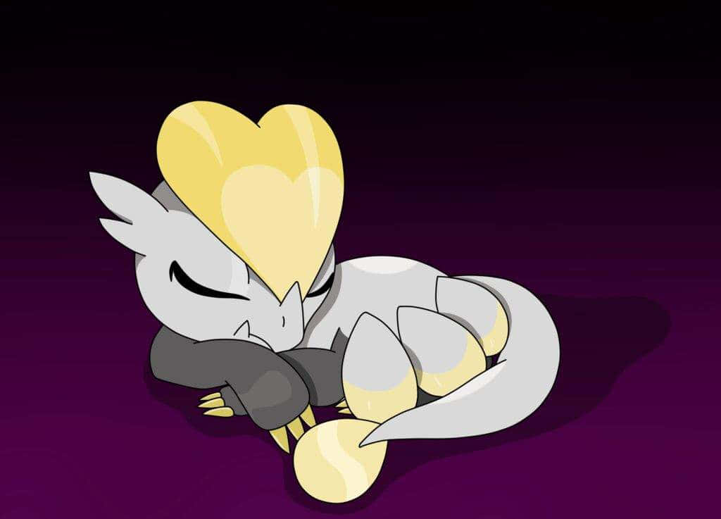 Jangmo-o, white dragon, yellow heart-shaped head, SD Desktop Wallpaper