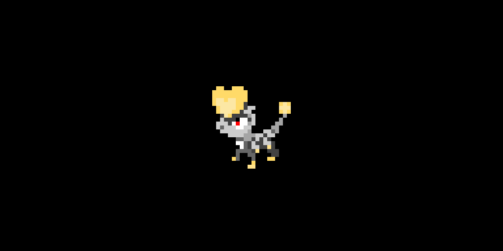 Jangmo-o, pixelated, gray cat, SD Desktop Wallpaper