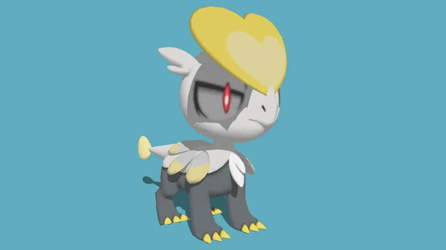 Jangmo-o, gray body, yellow heart-shaped head, SD Desktop Wallpaper