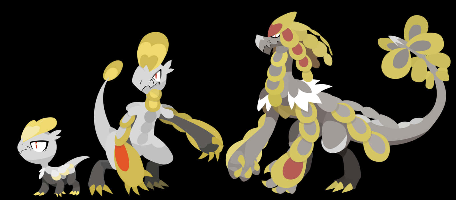Jangmo-o, evolution chain, yellow gray, HD Desktop Wallpaper