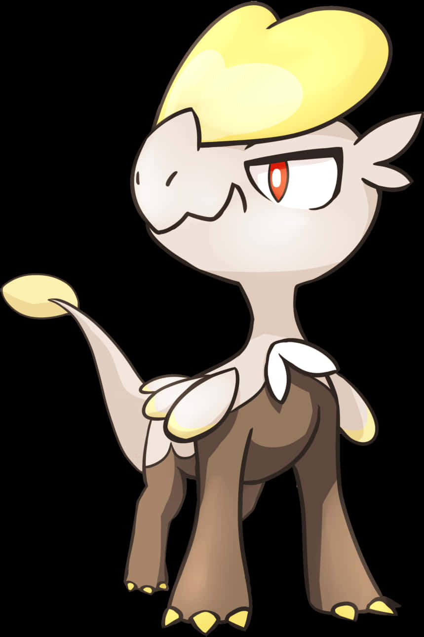 Jangmo-o, yellow mohawk, red eye, HD Phone Wallpaper