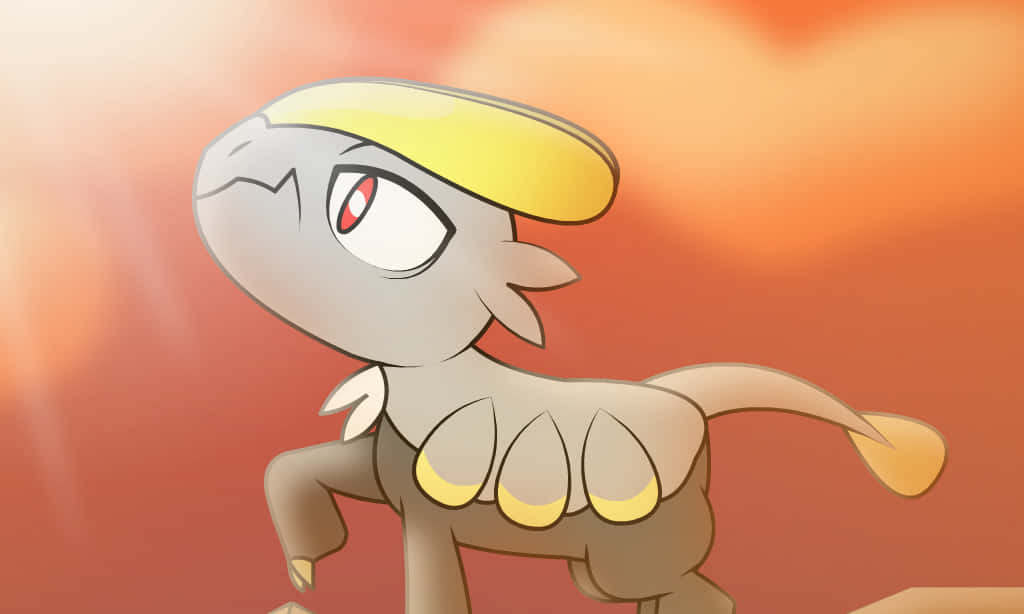 Jangmo-o, gray fur, yellow mane, SD Desktop Wallpaper