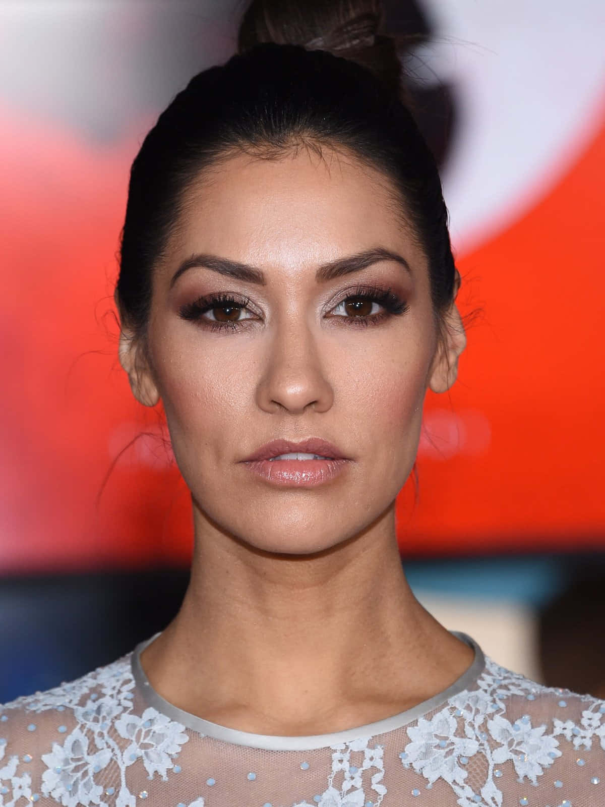 Janina Gavankar, dark hair, bun, HD Phone Wallpaper