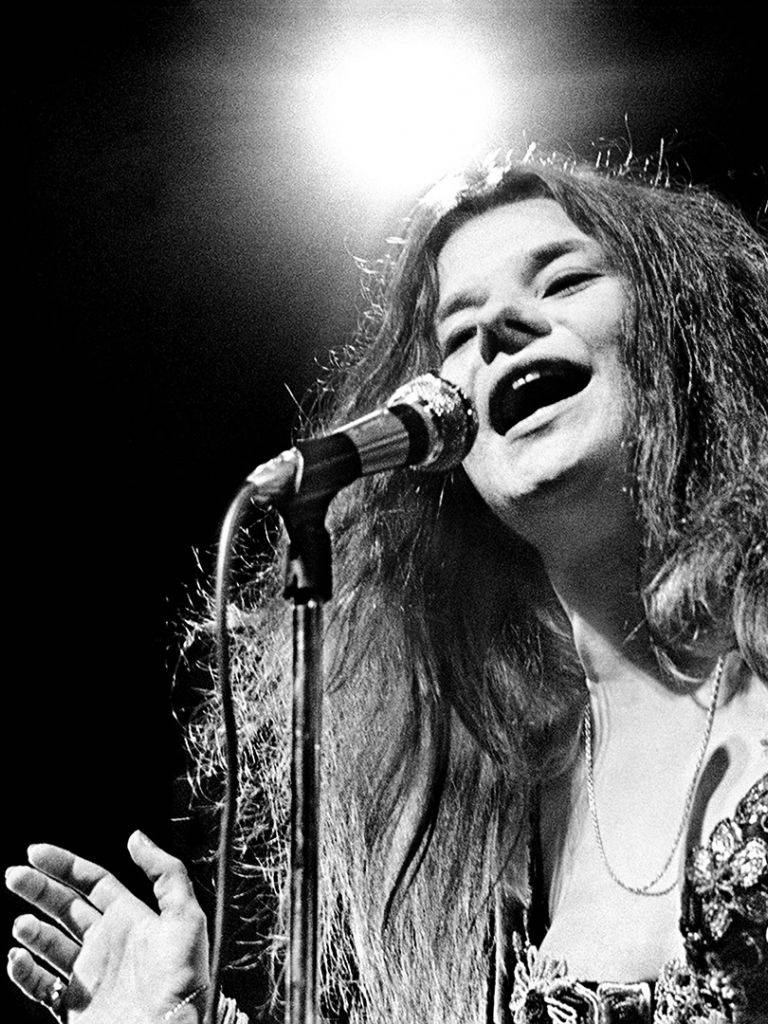 Janis Joplin, female singer, long hair, SD Phone Wallpaper
