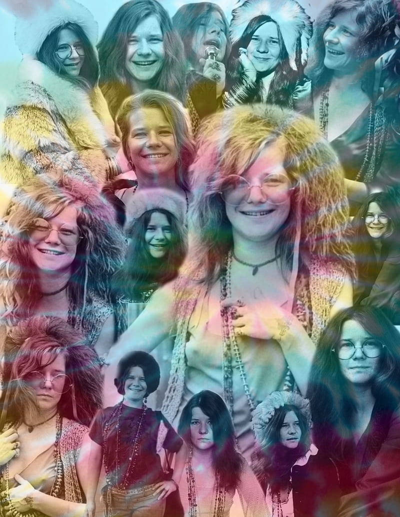 Janis Joplin, 1970s, boho outfits, SD Phone Wallpaper