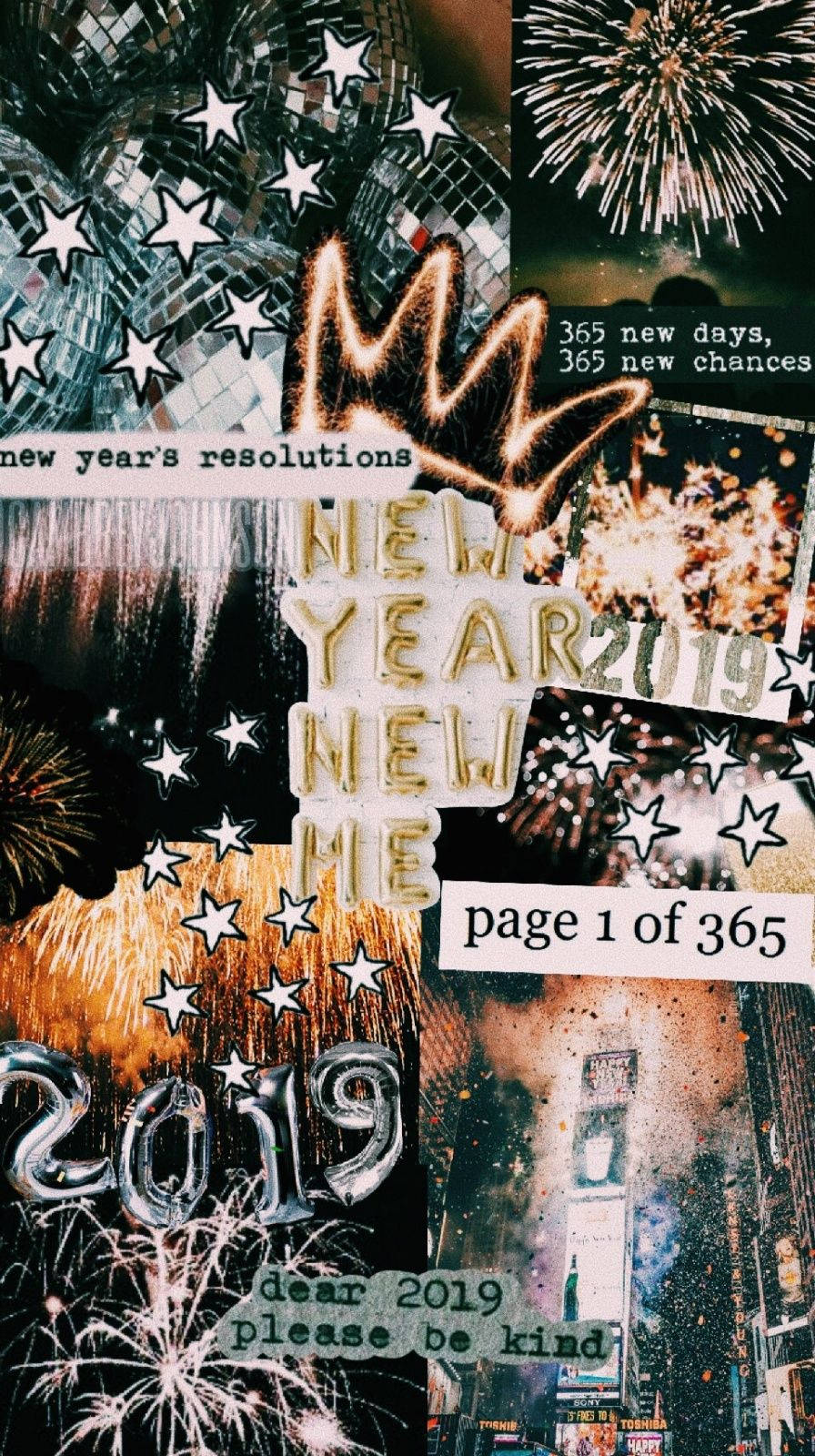 New Year 2019, fireworks, stars, HD Phone Wallpaper