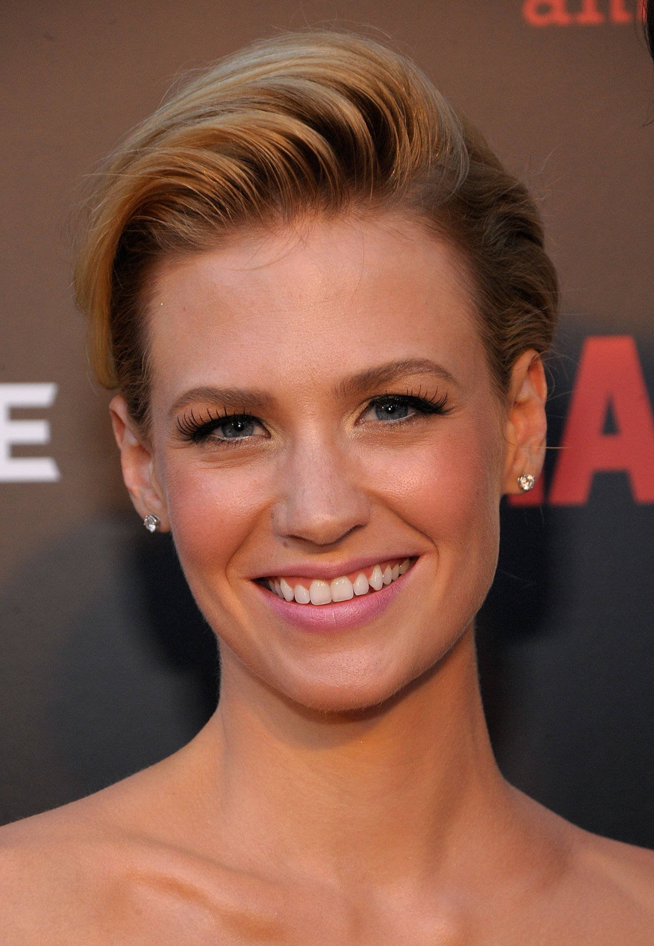 January Jones, short hair, blonde hair, HD Phone Wallpaper