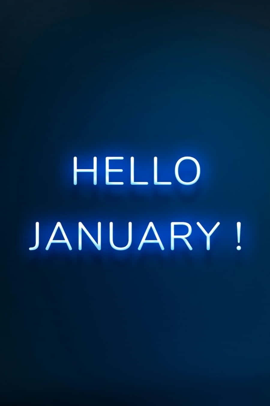 Neon Blue, hello january, dark gradient background, HD Phone Wallpaper