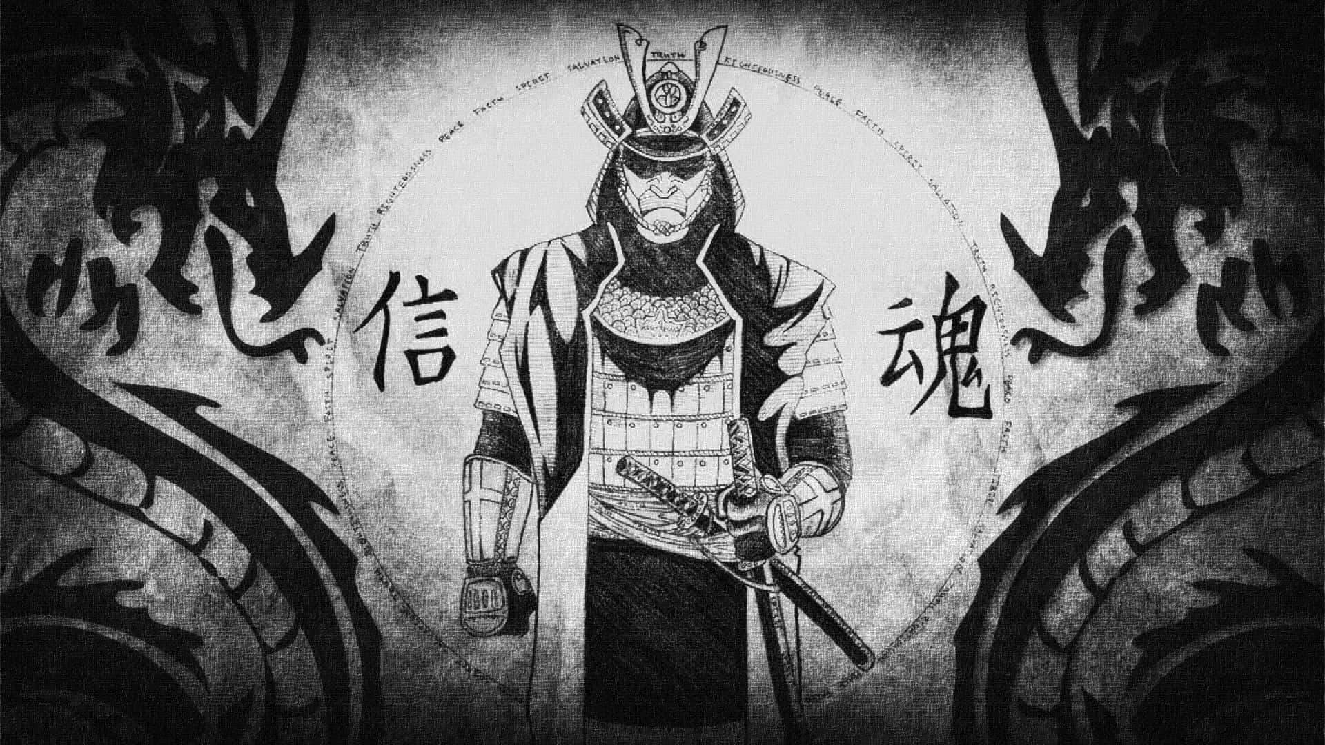 samurai warrior, full armor, katana, Full HD Desktop Wallpaper