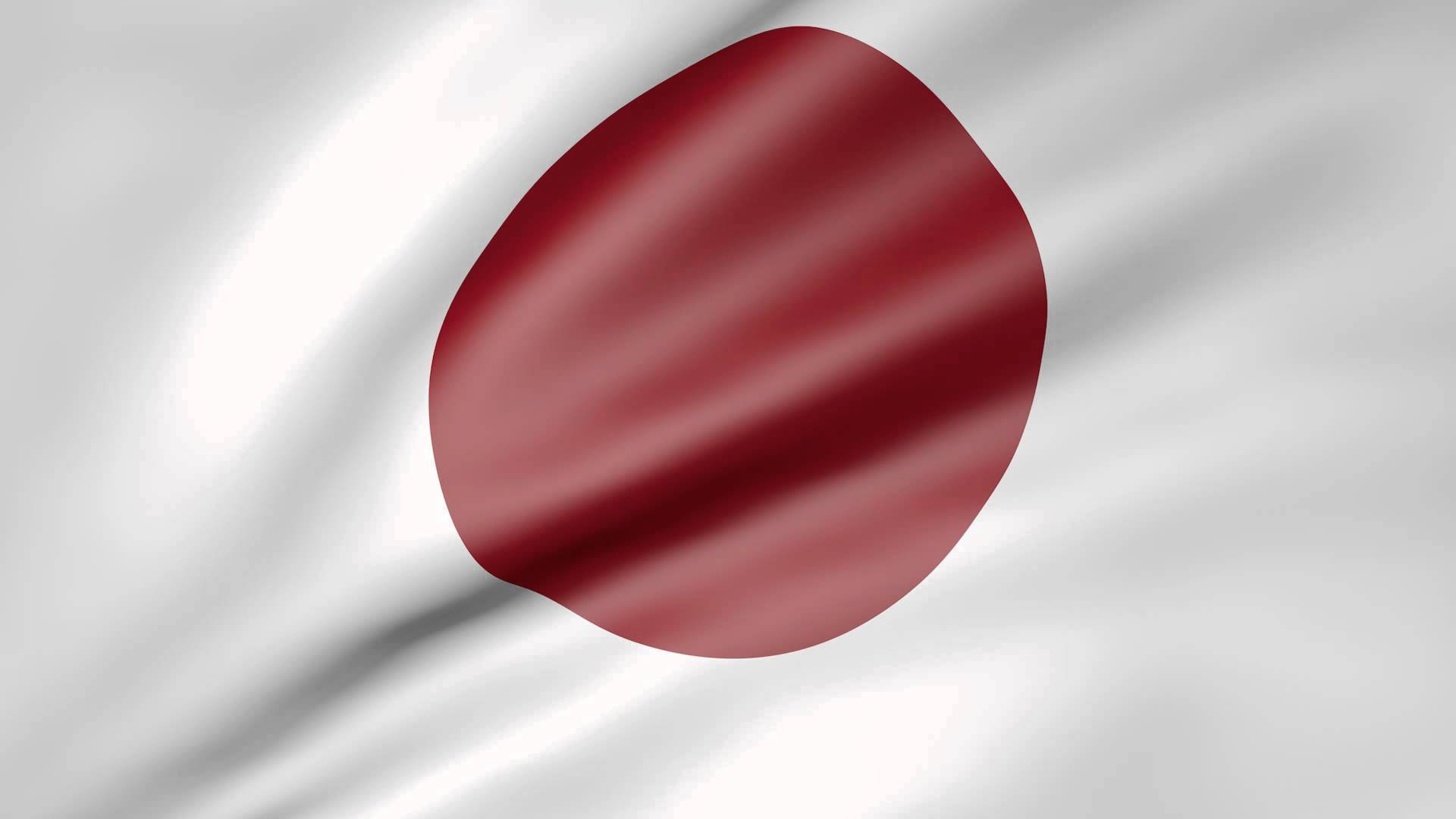 Japan flag, crimson circle, white fabric, Full HD Desktop Wallpaper