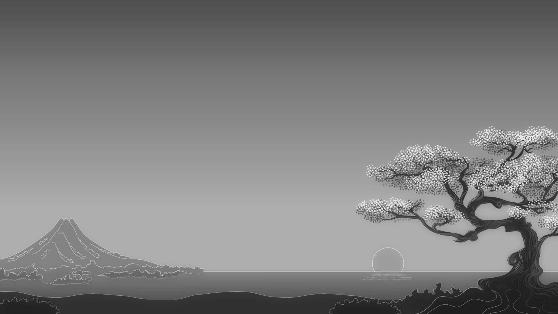 Japan, black and white, aerial view, Full HD Desktop Wallpaper