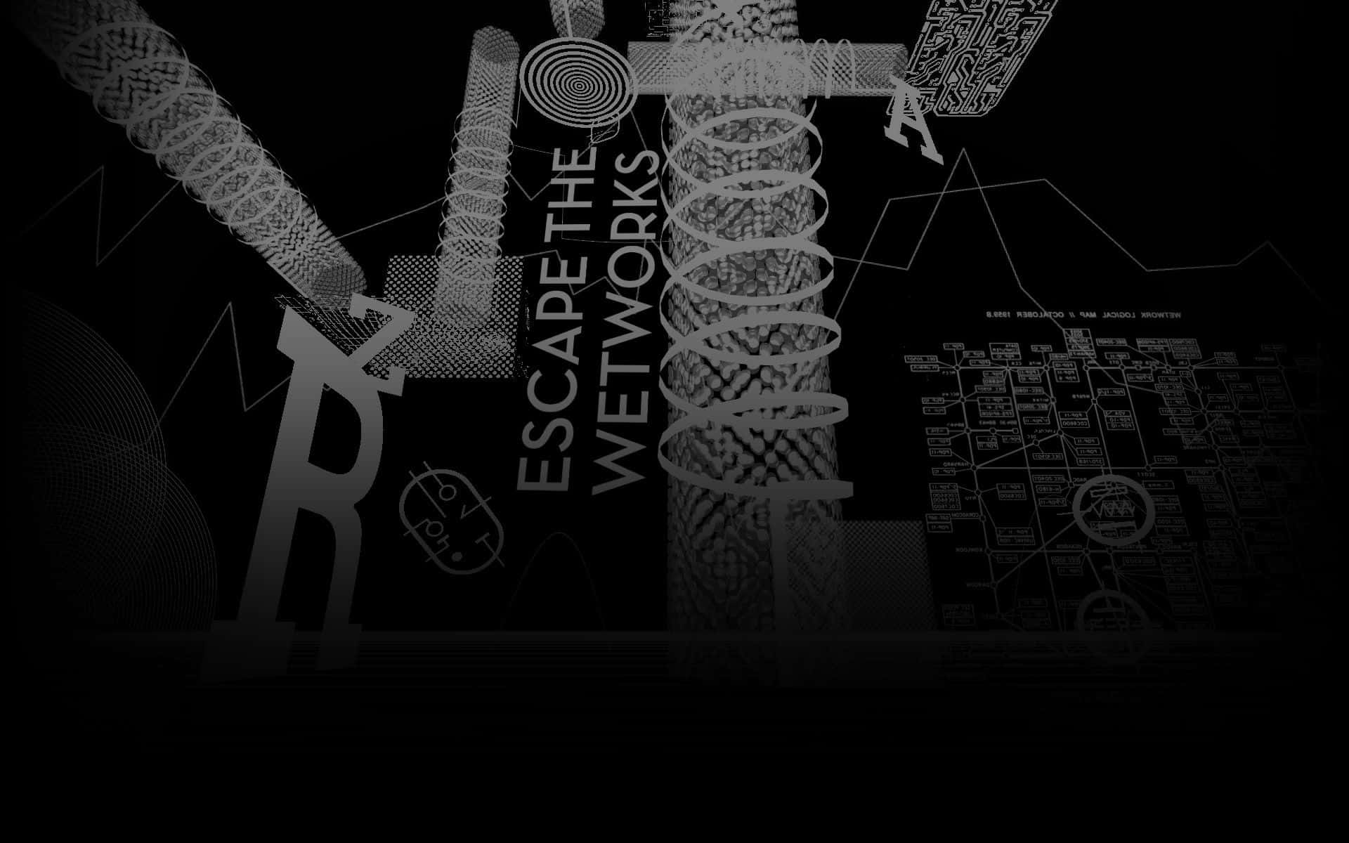 Japanese Aesthetic Black, monochrome, digital artwork, Full HD Desktop Wallpaper