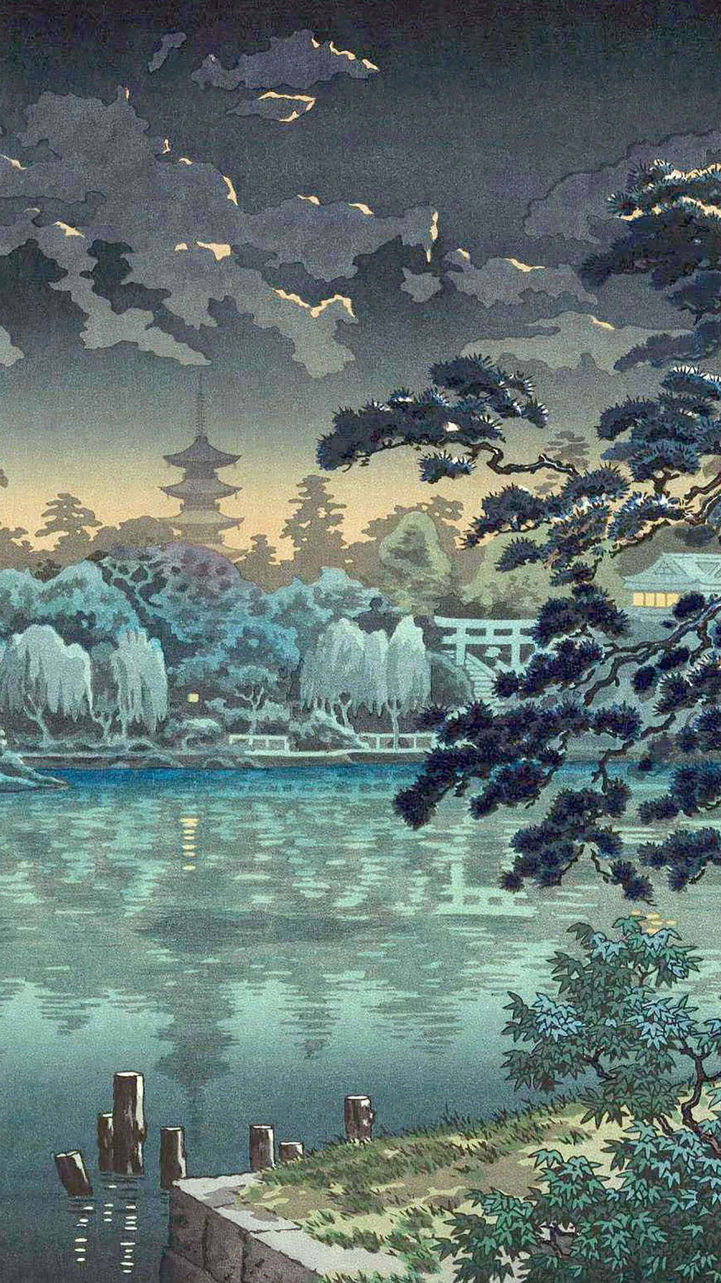 Traditional Old Japanese Architecture, pagoda, torii gate, 2K Phone Wallpaper