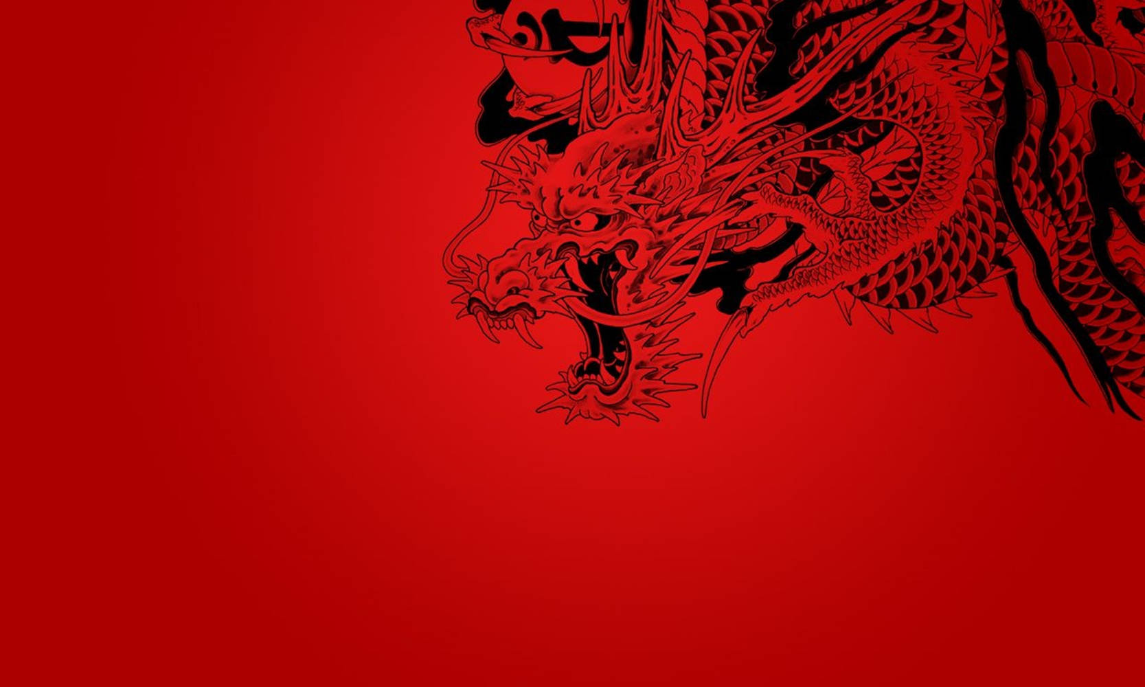 Japanese Dragon Art, black dragon, intricate scales, HD Desktop Wallpaper