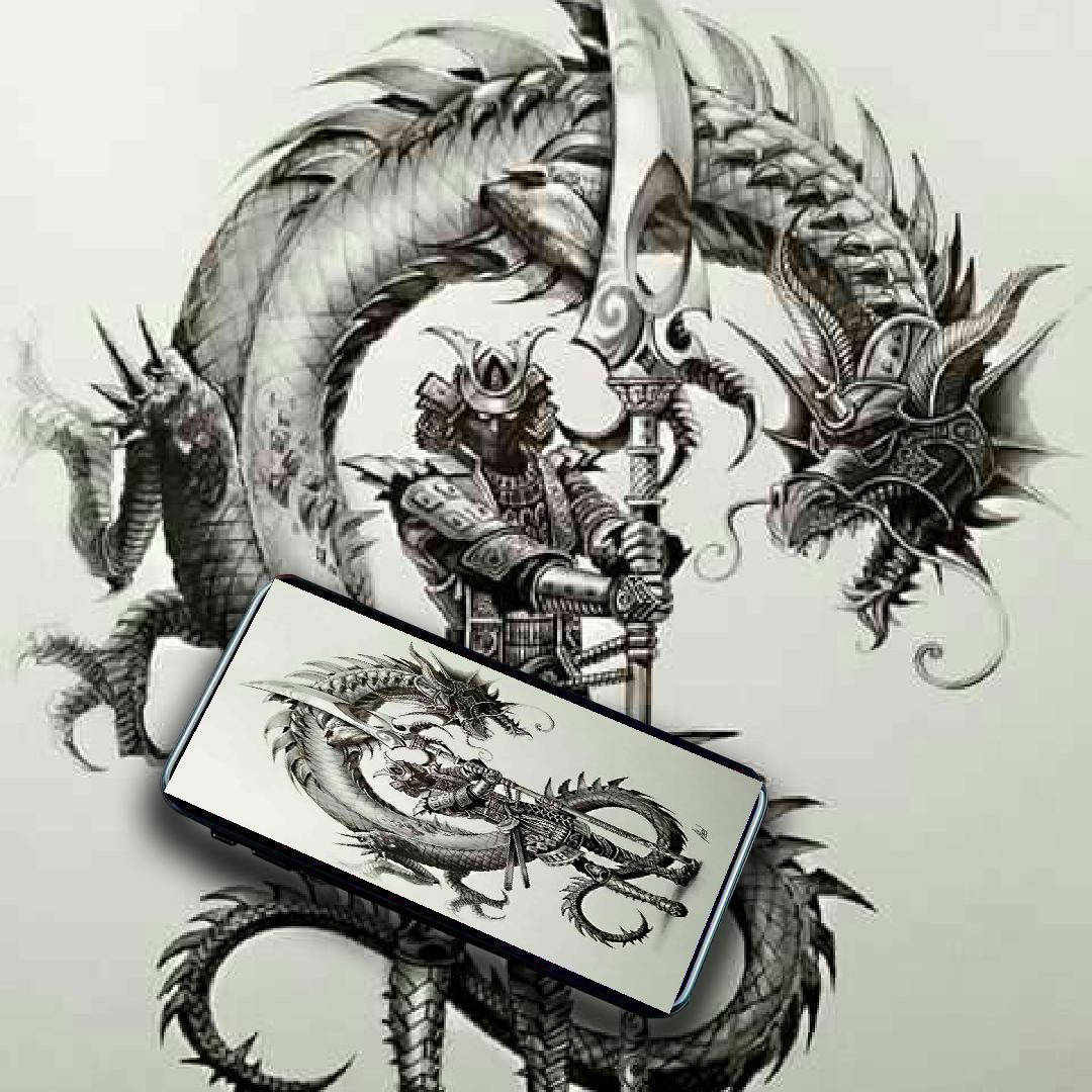 Japanese Samurai, dragon, sword, SD Desktop Wallpaper