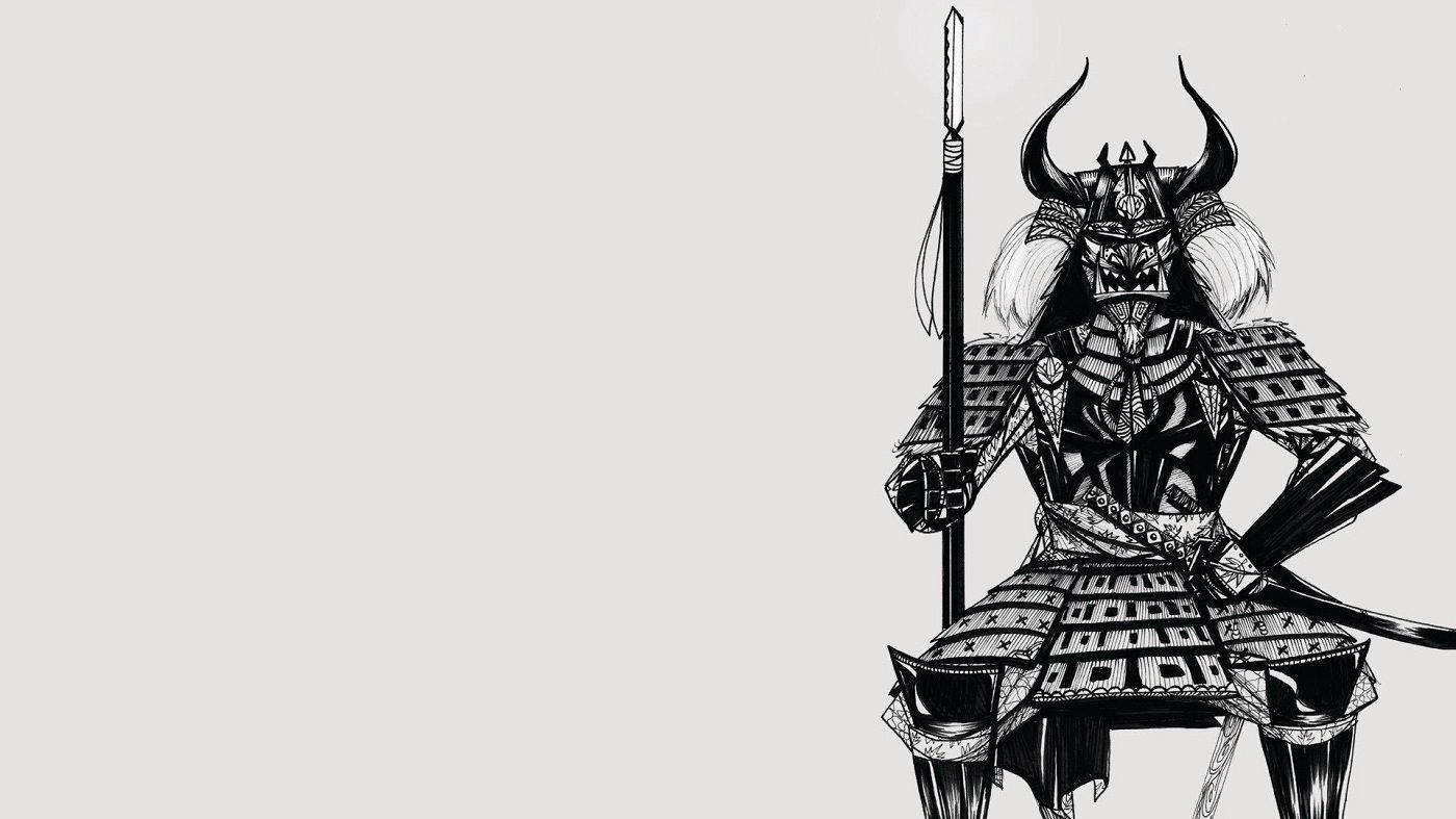 Japanese Samurai, spear, katana, HD Desktop Wallpaper