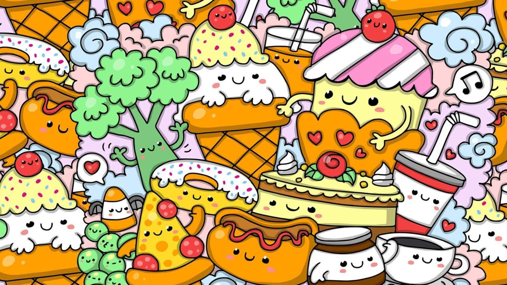 kawaii, Japanese Food, ice cream cakes, Full HD Desktop Wallpaper
