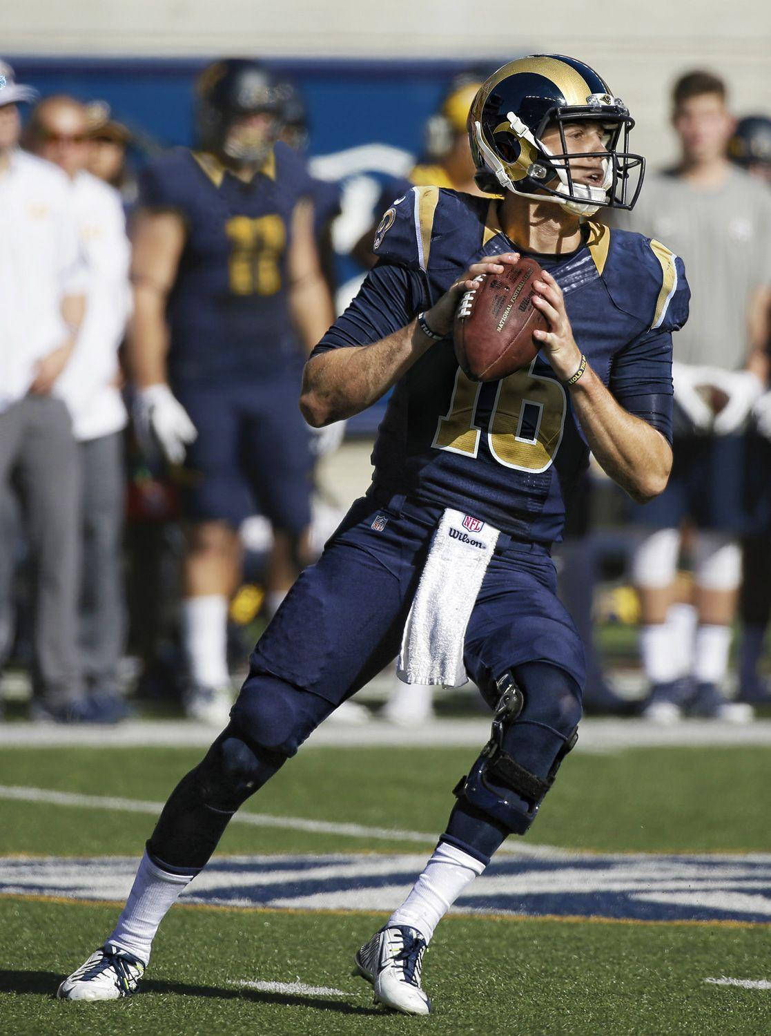 Jared Goff, blue and gold uniform, football quarterback, HD Phone Wallpaper