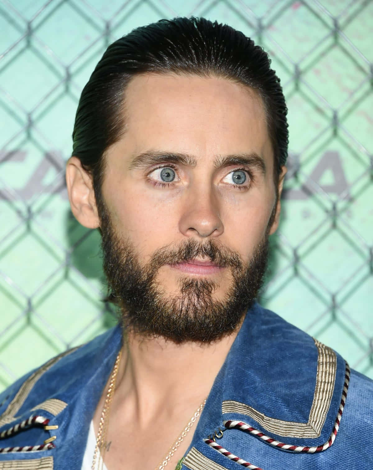 jared leto, blue eyes, full beard, HD Phone Wallpaper