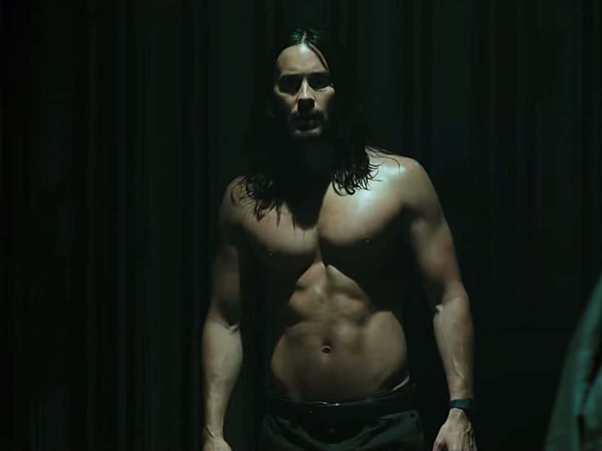 Jared Leto, shirtless, long dark hair, SD Desktop Wallpaper