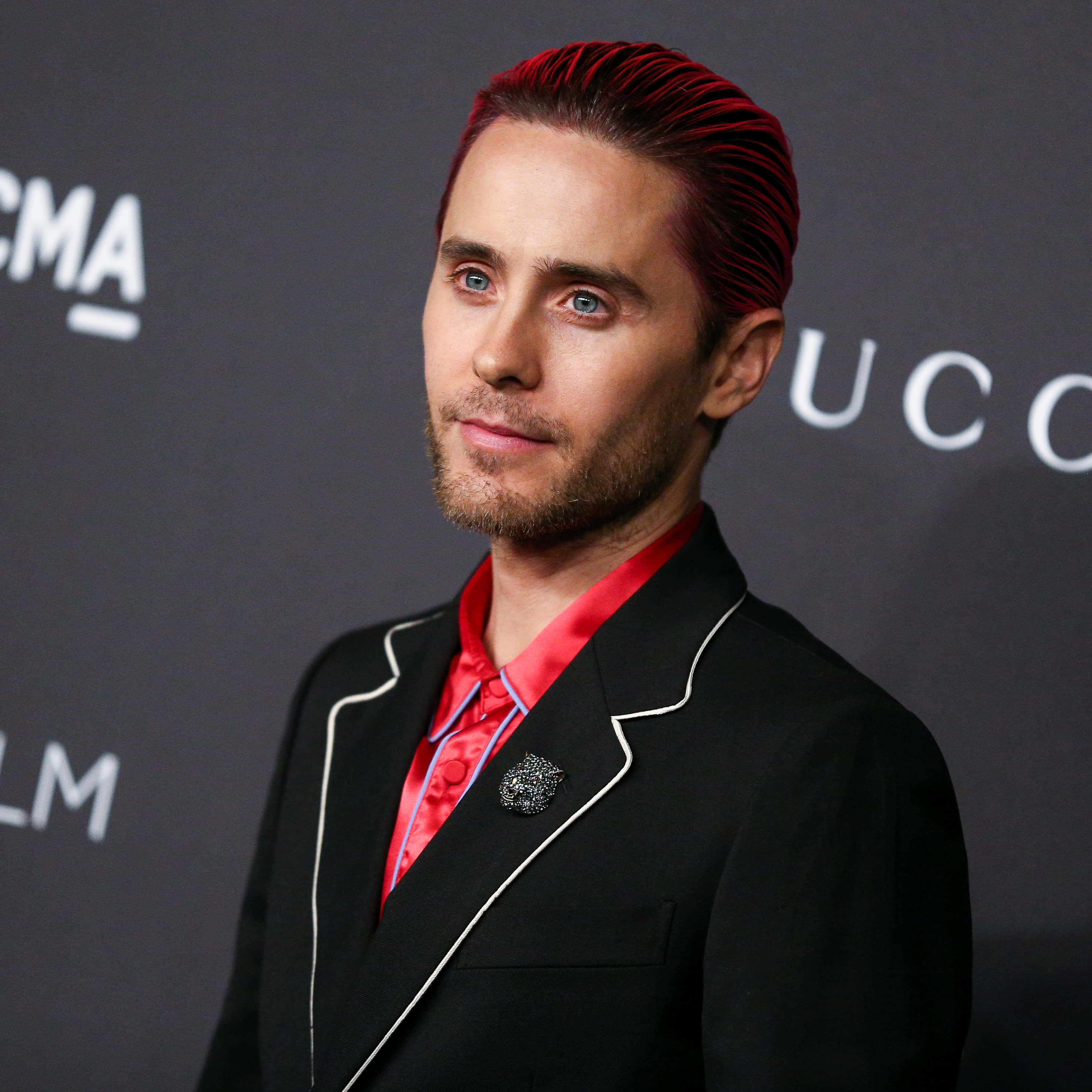 Jared Leto, red hair, blue eyes, 2K Desktop Wallpaper