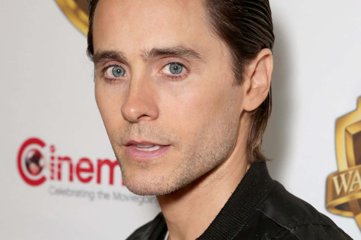 Jared Leto, intense blue eyes, dark hair, HD Desktop Wallpaper