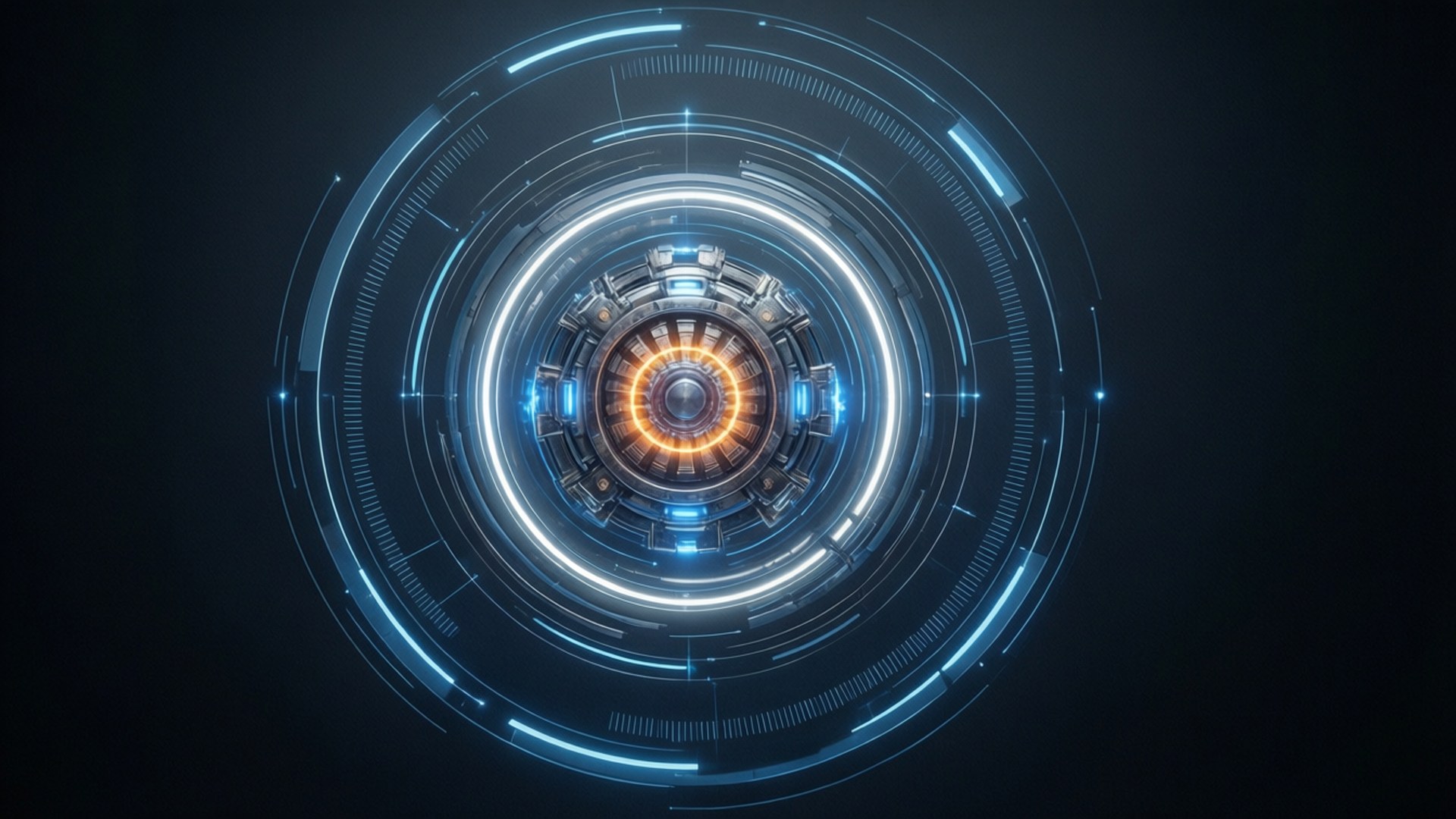 Jarvis, arc reactor, holographic rings, Full HD Desktop Wallpaper