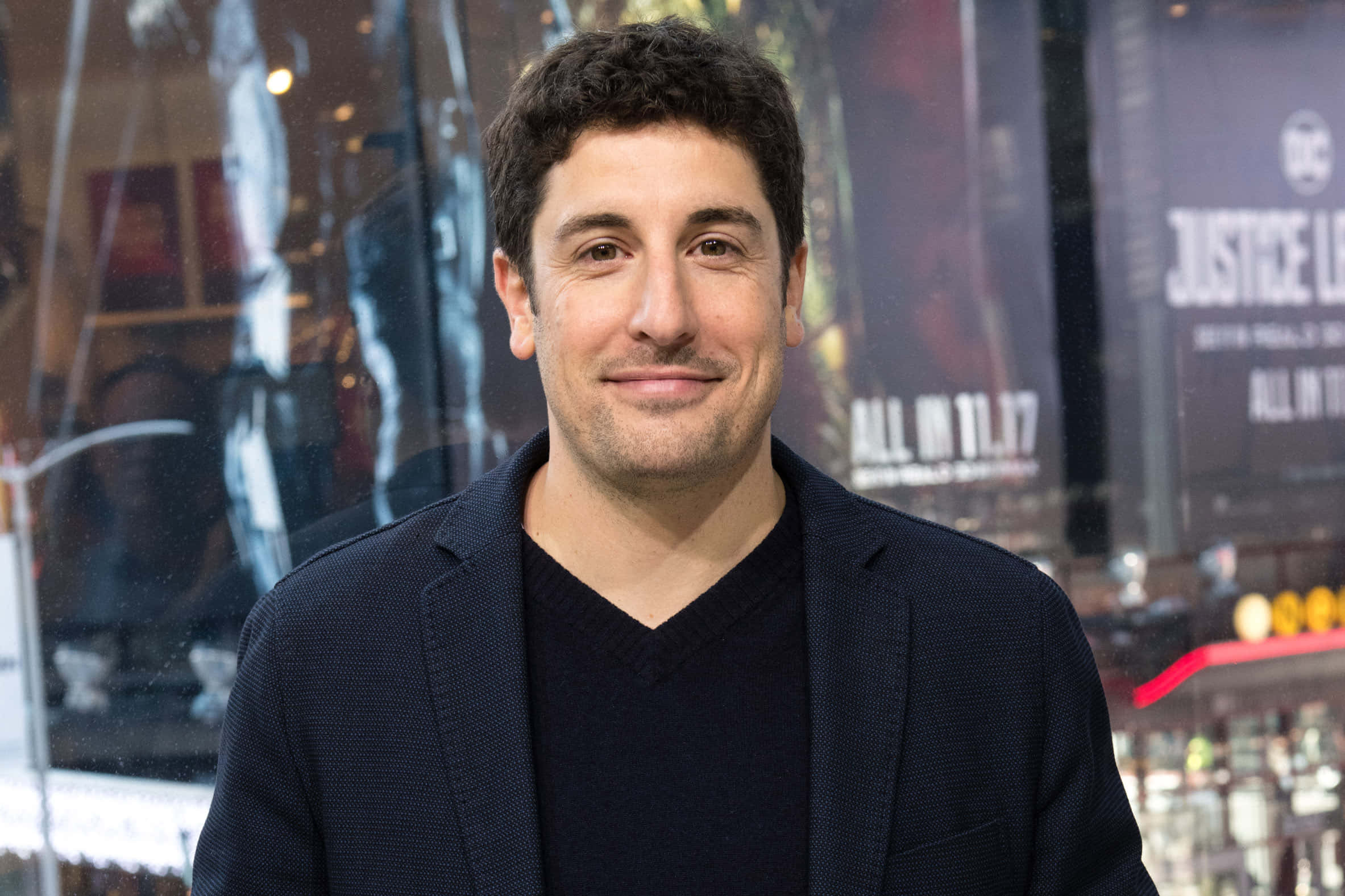 Jason Biggs, polo shirt, dark blazer, Full HD Desktop Wallpaper