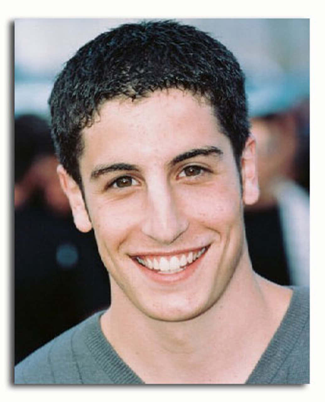Jason Biggs, gray sweater, dark hair, HD Phone Wallpaper