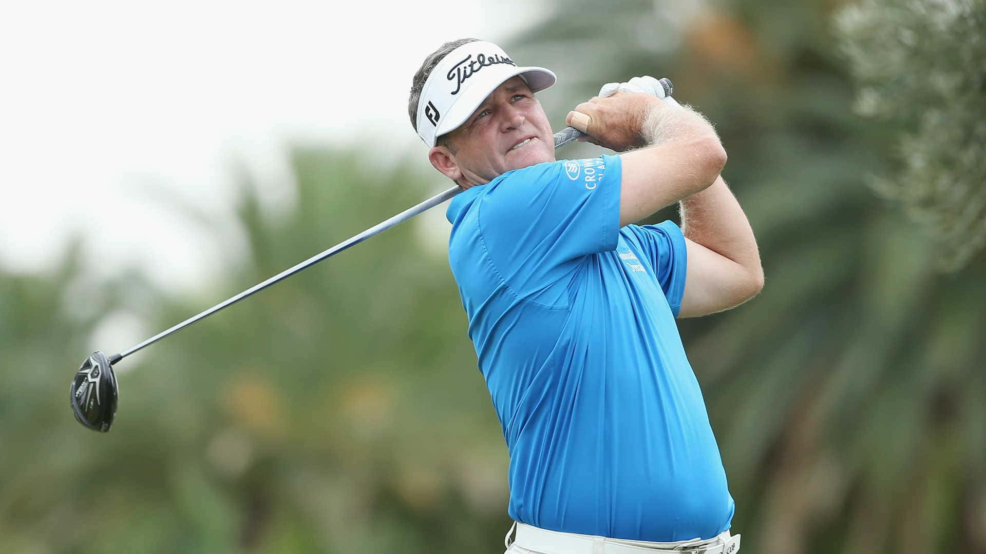 Jason Bohn, golf, blue shirt, Full HD Desktop Wallpaper