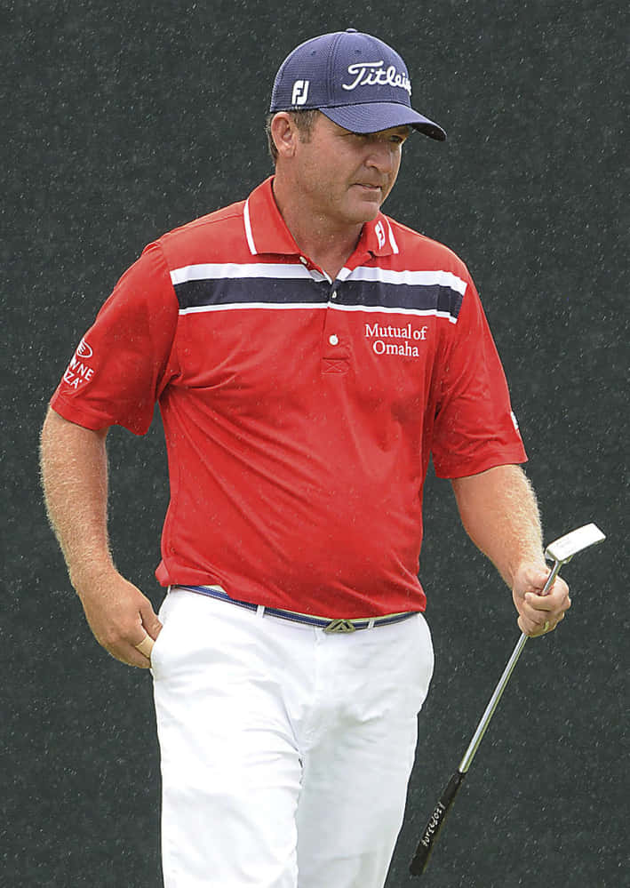 Jason Bohn, red polo, white pants, SD Phone Wallpaper