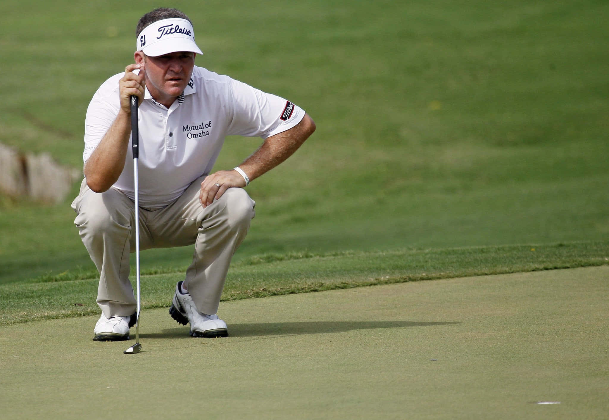Jason Bohn, putter, sunlit green, Full HD Desktop Wallpaper