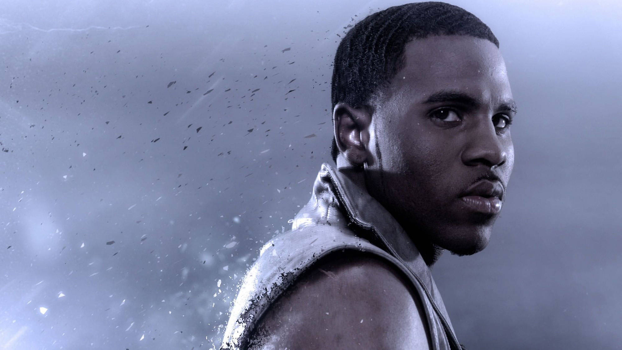 Jason Derulo, dispersion effect, wet sleeveless shirt, Full HD Desktop Wallpaper