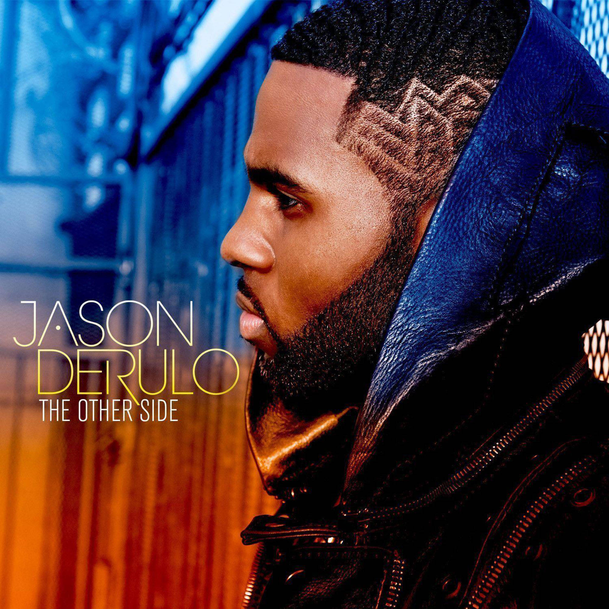 Jason Derulo, blue leather jacket, intricate braided hair, Full HD Desktop Wallpaper