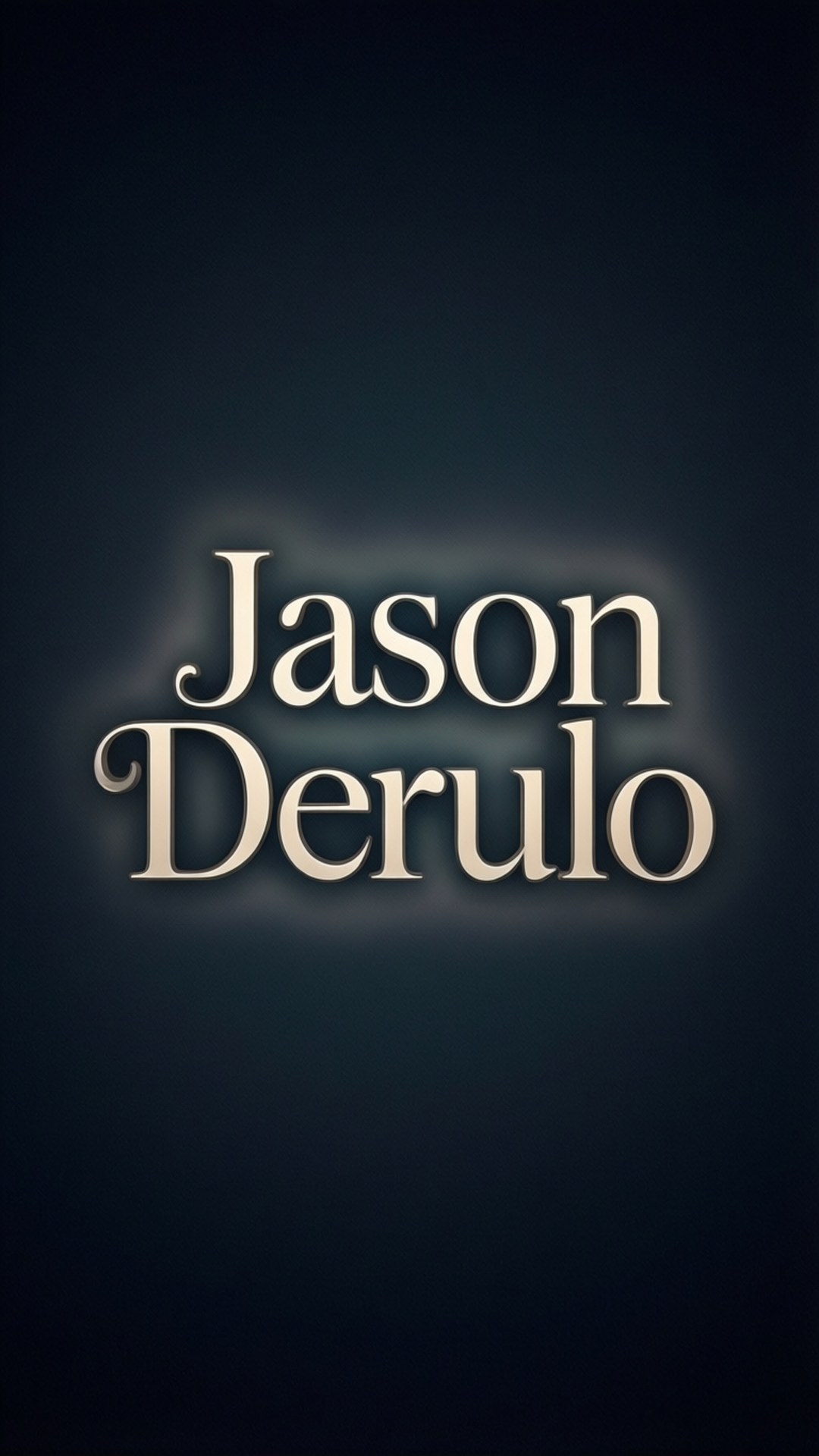 Jason Derulo, cream script, deep navy gradient, Full HD Phone Wallpaper