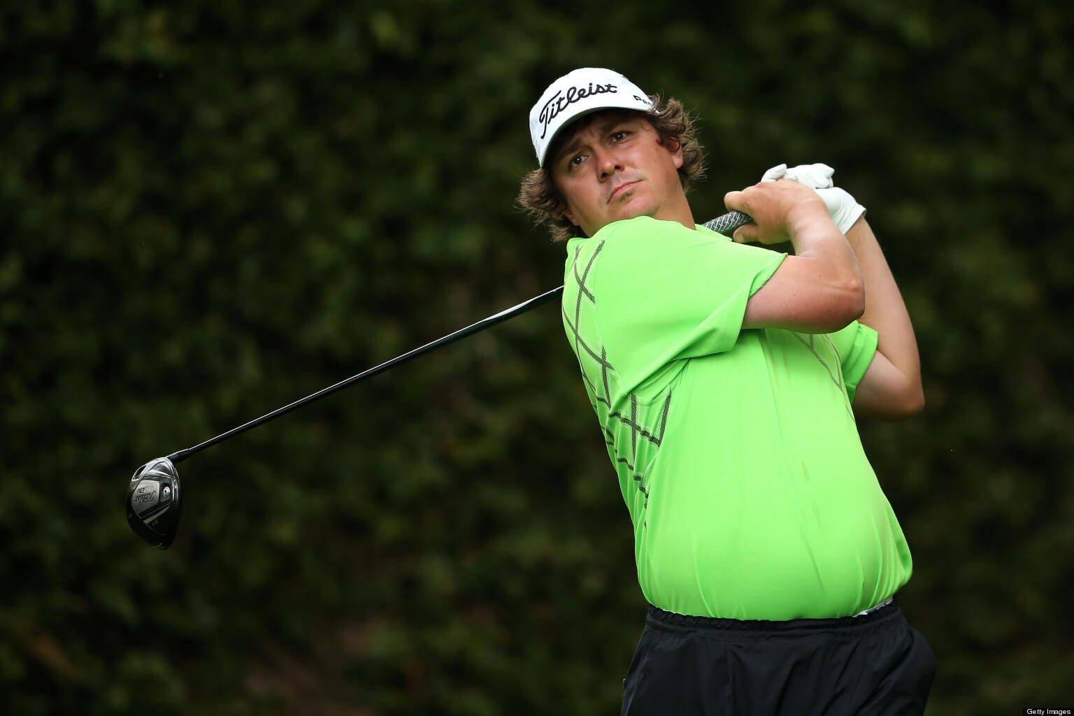 Jason Dufner, neon green shirt, golfer, HD Desktop Wallpaper