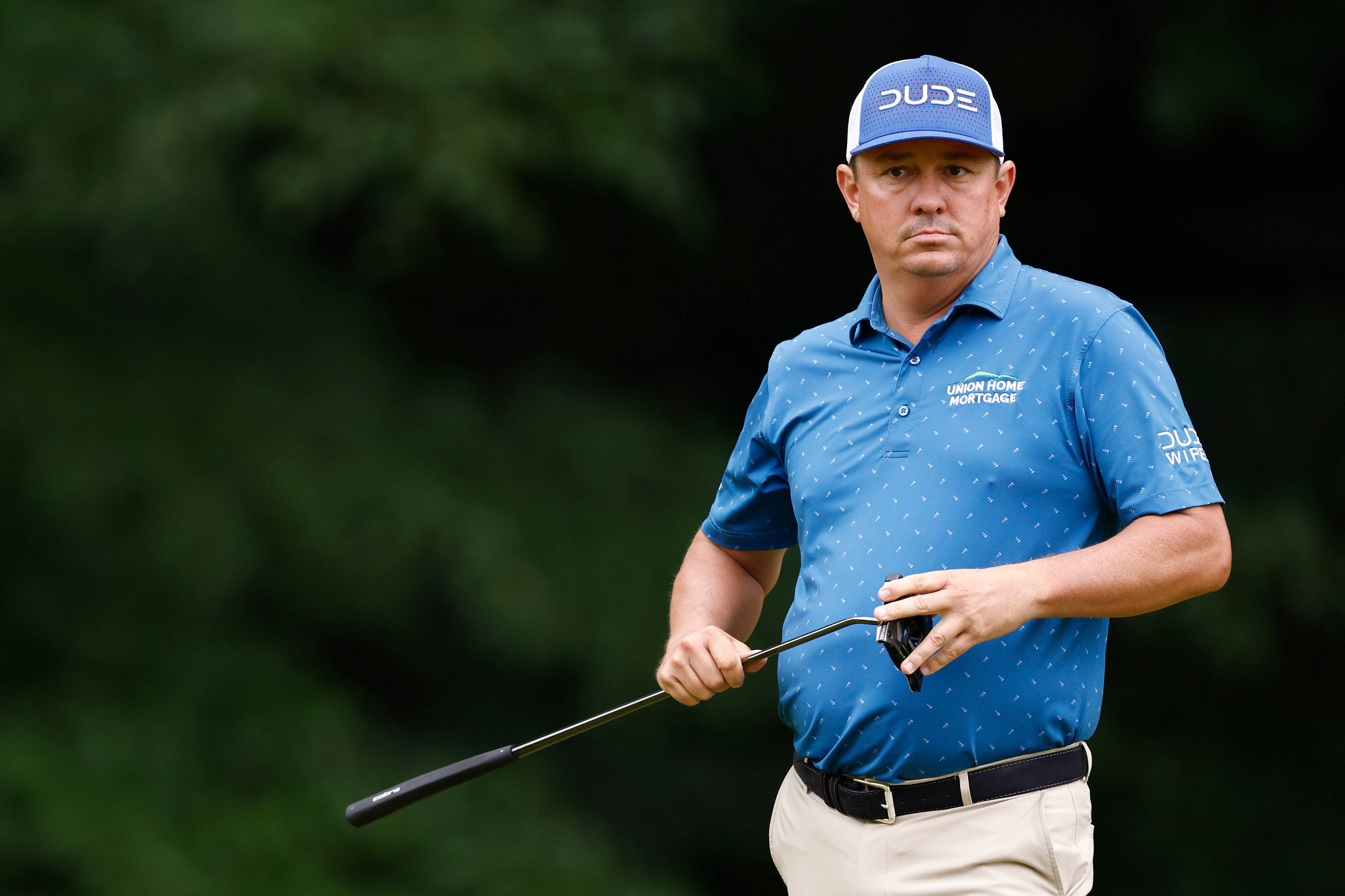 Jason Dufner, blue shirt, cap, 2K Desktop Wallpaper