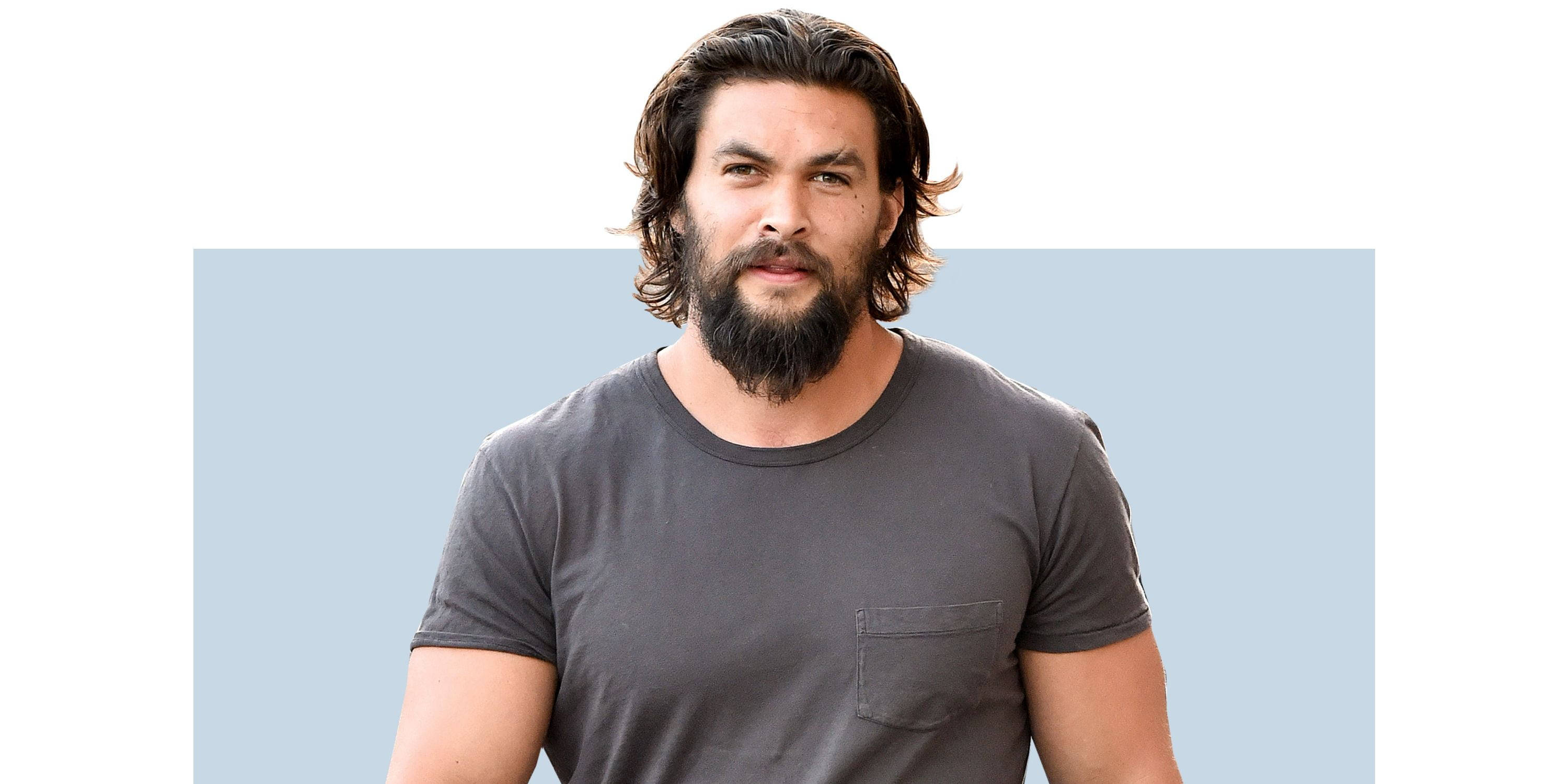 Jason Momoa, short hair, full beard, 2K Desktop Wallpaper