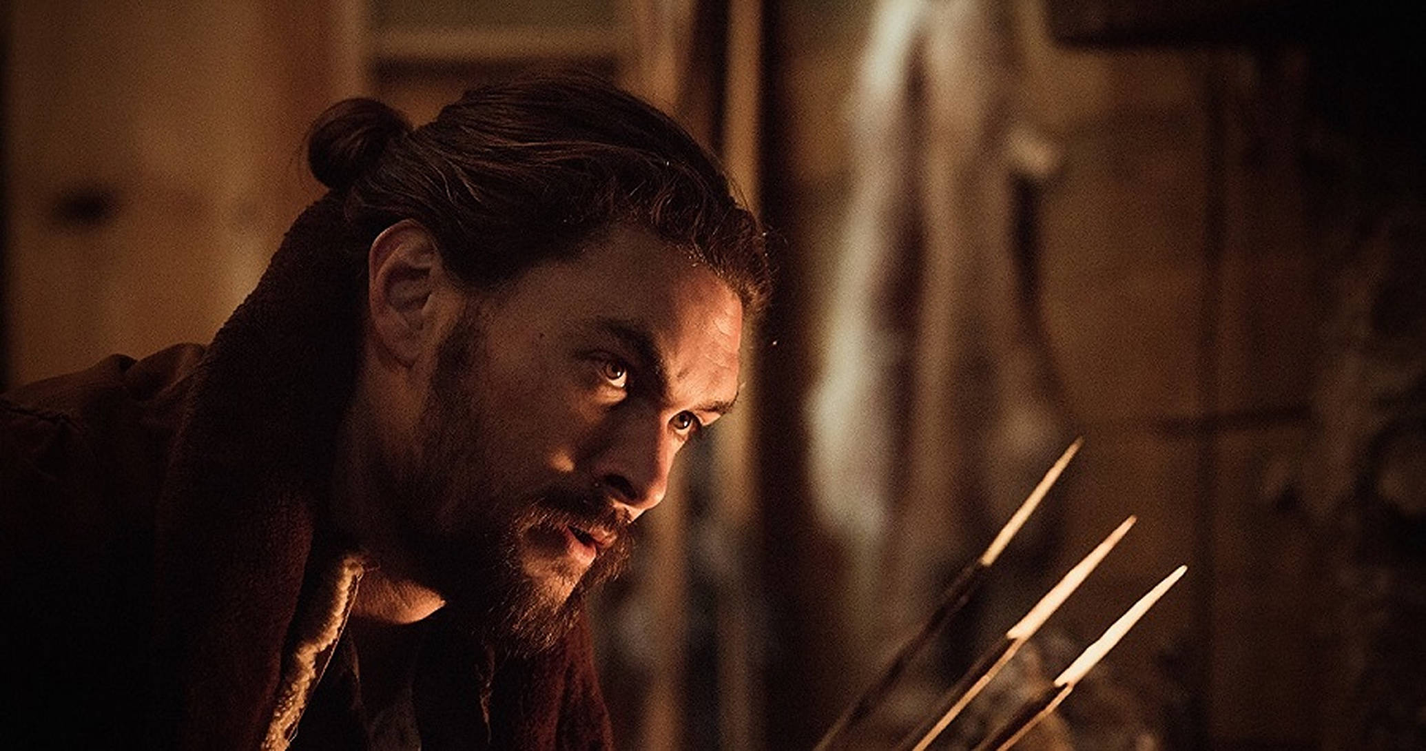 Jason Momoa, bearded man, intense eyes, Full HD Desktop Wallpaper